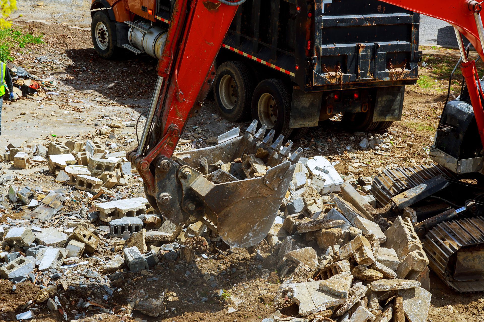 construction workers doing demolition project