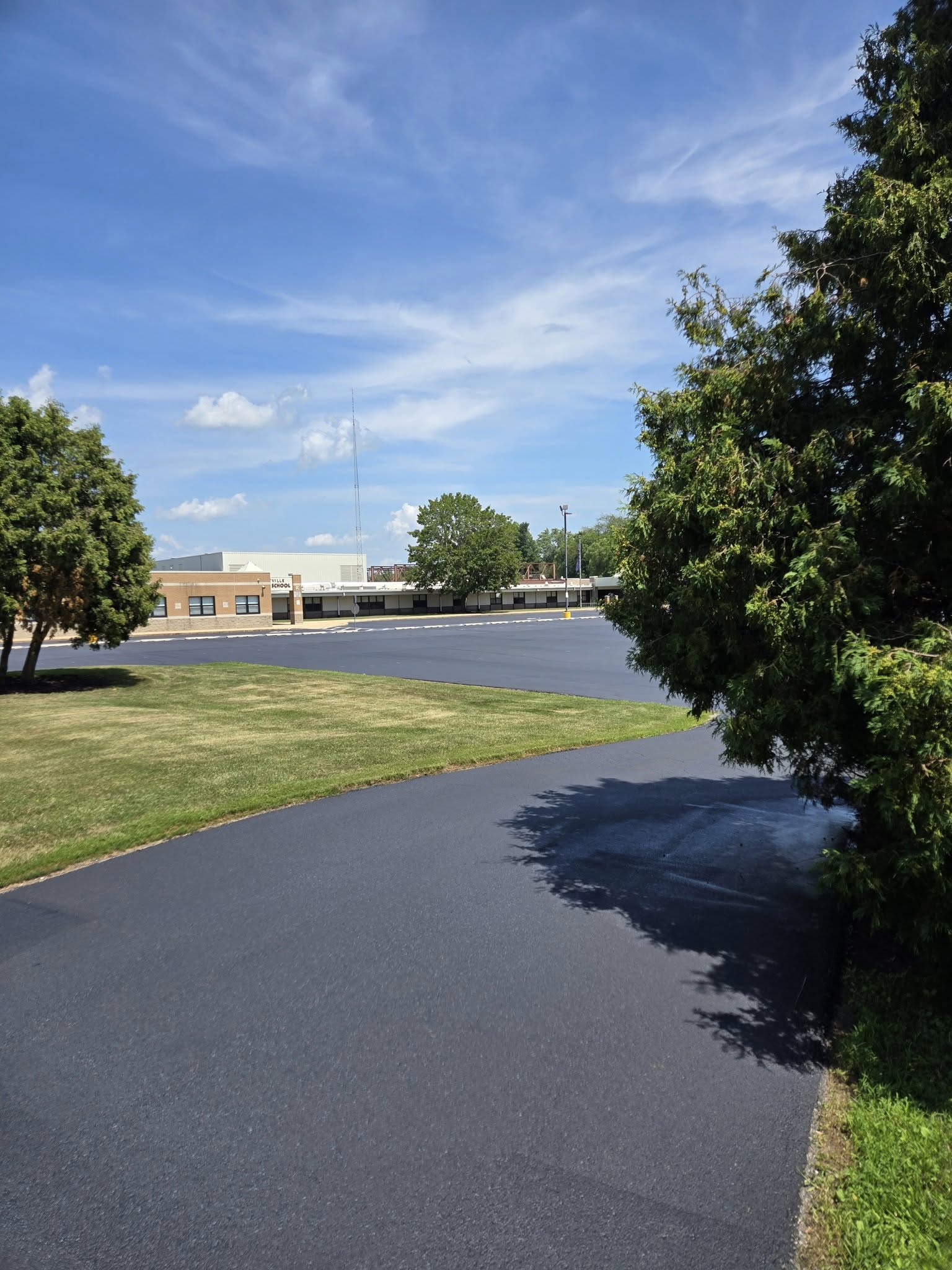 westville high school asphalt parking lot
